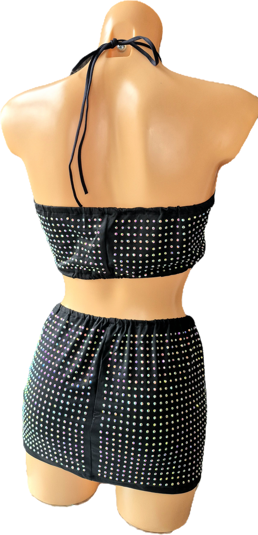 GLAMIX BLACK SKIRTS&TOP SET
