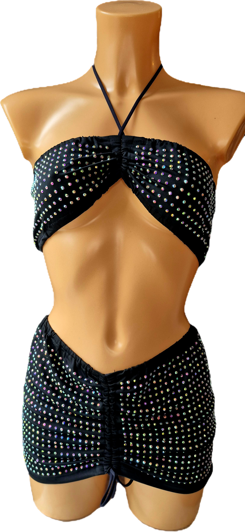 GLAMIX BLACK SKIRTS&TOP SET