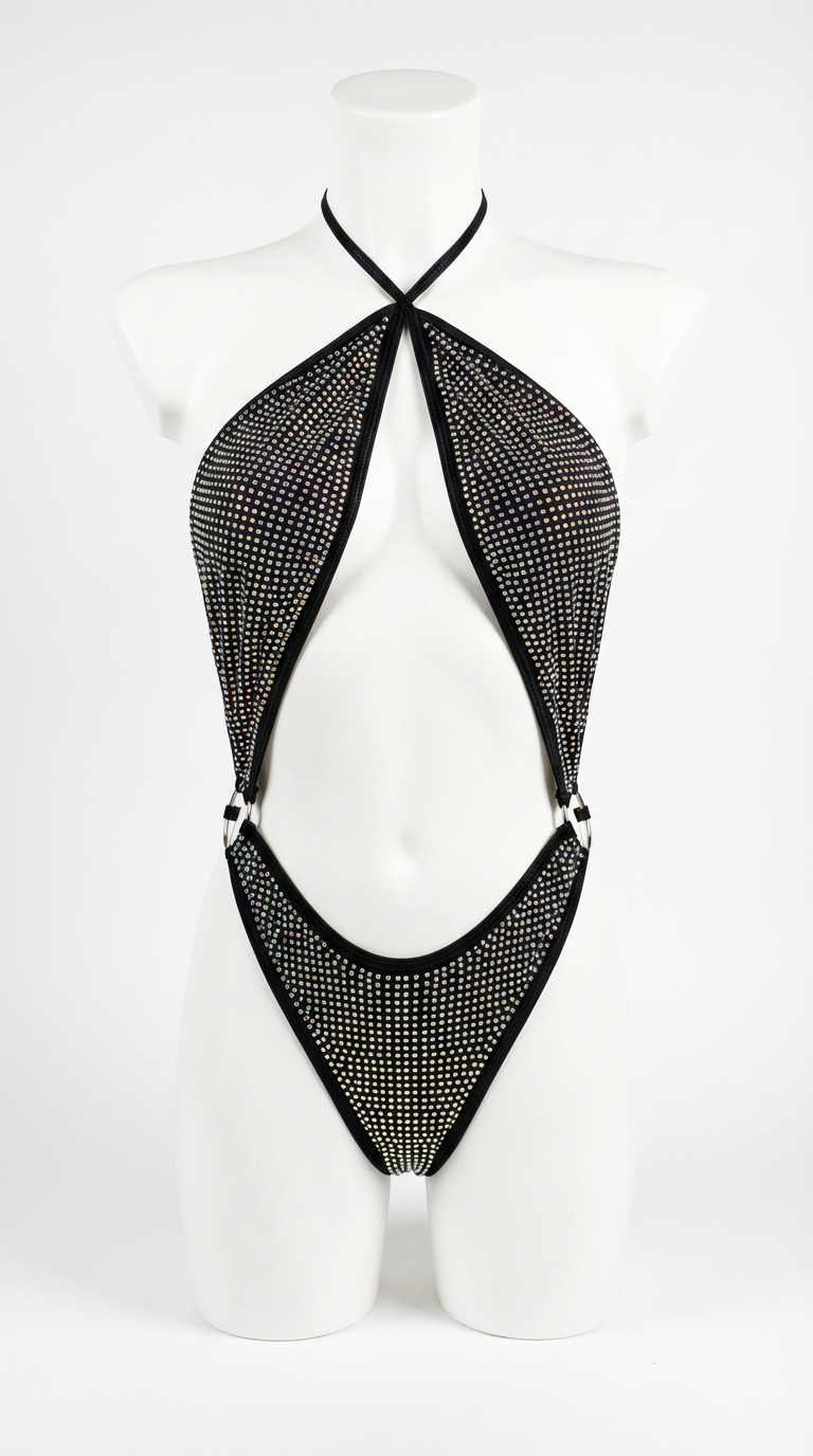 INNA GALAXY BLACK ONE-PIECE SWIMSUIT/BODYSUIT